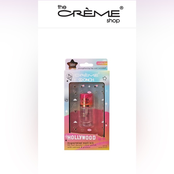 *new* The Crème Shop x Onch® x Hollywood® 50 Nail Decals + Clear Nail Polish - Picture 1 of 7